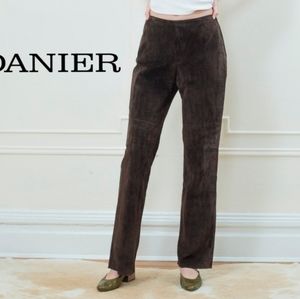 Vintage 90's Danier Leather Pants Sz 6 Brown
